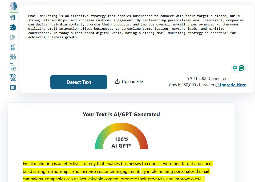 Before Humanization AI Detector Report