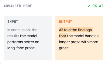 Advance Mode
